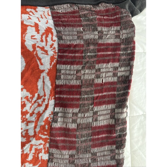 Free People Autumn Patchwork Poncho Cardigan XS/S Hood Dolman Sleeve Boho - Picture 14 of 16